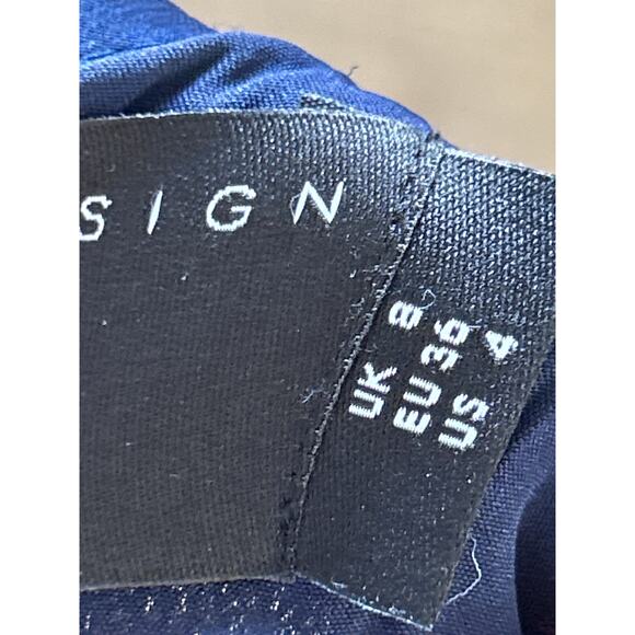 Asos Design Blue Polka Dot Embroidered Flowers Dress - Picture 9 of 9